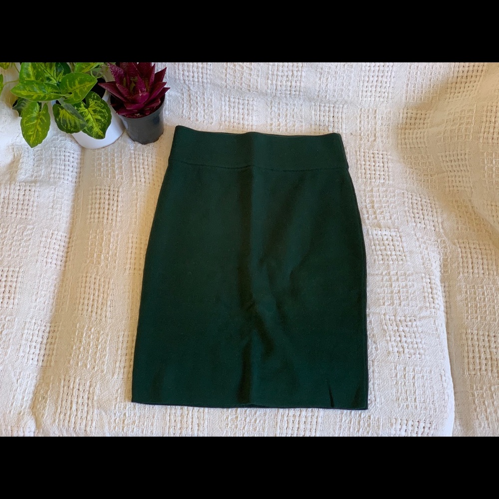 deep green mini skirt